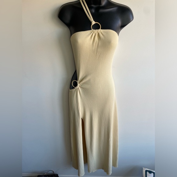 NWT For Love & Lemons||Keisha Maxi Dress in Tan, Size Large - Picture 5 of 13